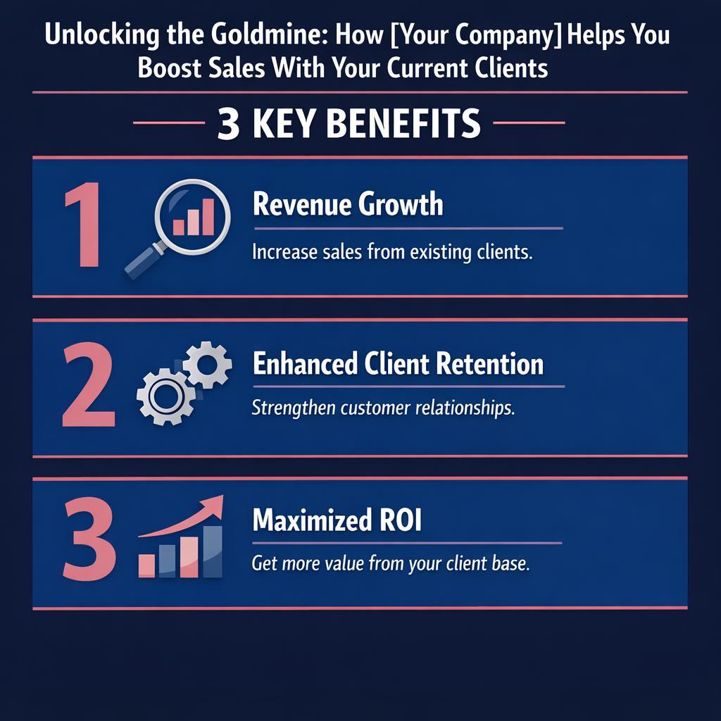 Unlocking the Goldmine: How Helps You Boost Sales With Your Current C — key stats, steps and framework infographic for B2B revenue teams | Revspire