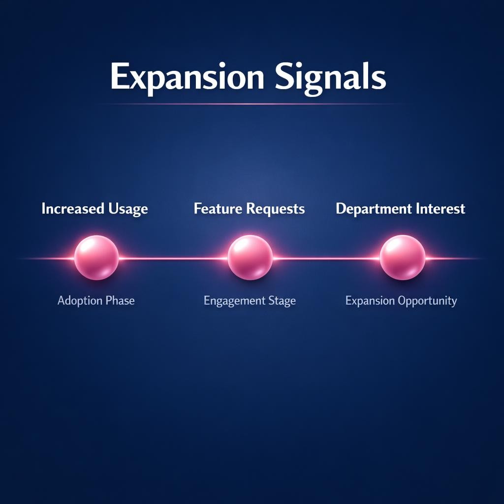 Expansion Signals — key stats, steps and framework infographic for B2B revenue teams | Revspire