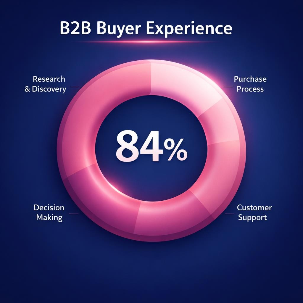 B2B Buyer Experience — key stats, steps and framework infographic for B2B revenue teams | Revspire