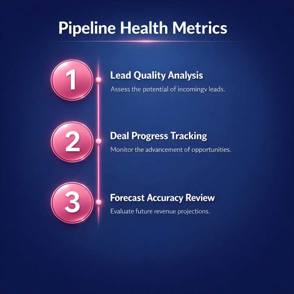 Pipeline Health Metrics — key stats, steps and framework infographic for B2B revenue teams | Revspire